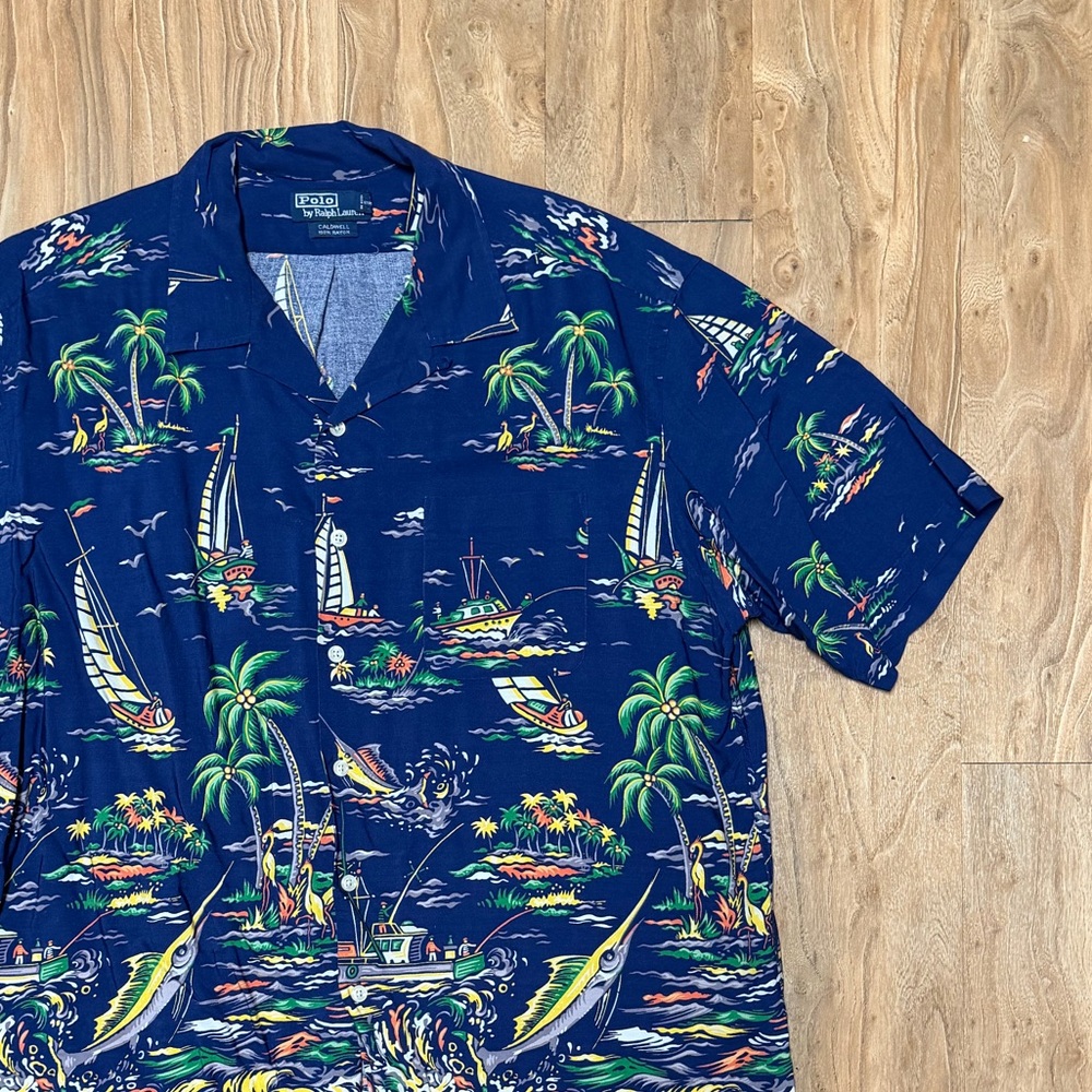 **POLO RALPH LAUREN** Caldwell camp collar shirt SIZE XL